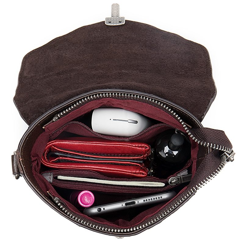 Sac à bandoulière en cuir véritable – Image 3