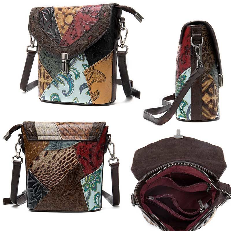 Sac à bandoulière en cuir véritable – Image 4