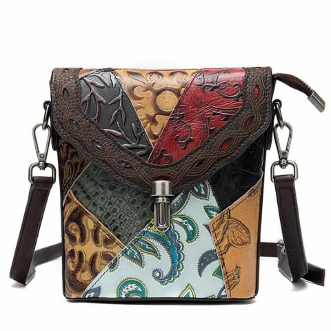 Sac à bandoulière en cuir véritable