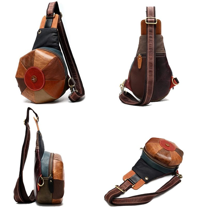 Sac à bandoulière en cuir véritable – Image 3