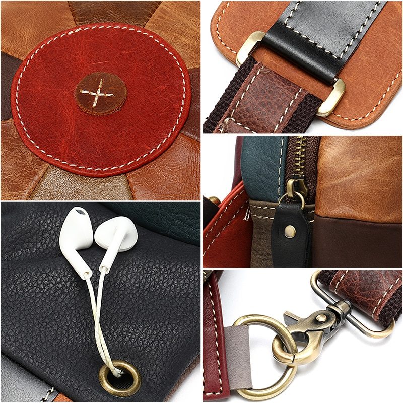 Sac à bandoulière en cuir véritable – Image 4
