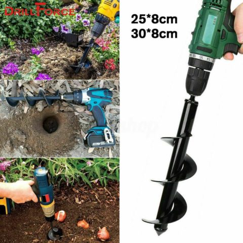 Tarière de jardin pour perceuse, forets à spirale – Image 2