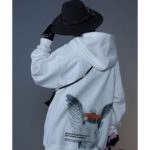 Sweat à capuche en coton ange imprimé – Image 2