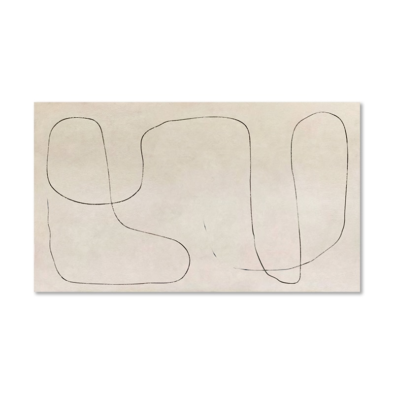 Peinture à l'huile abstraite sur toile faite à la main, peinture minimaliste, art moderne
