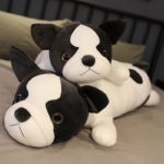 Peluche Bouledogue français coussin doux, de 80 à 120 cm