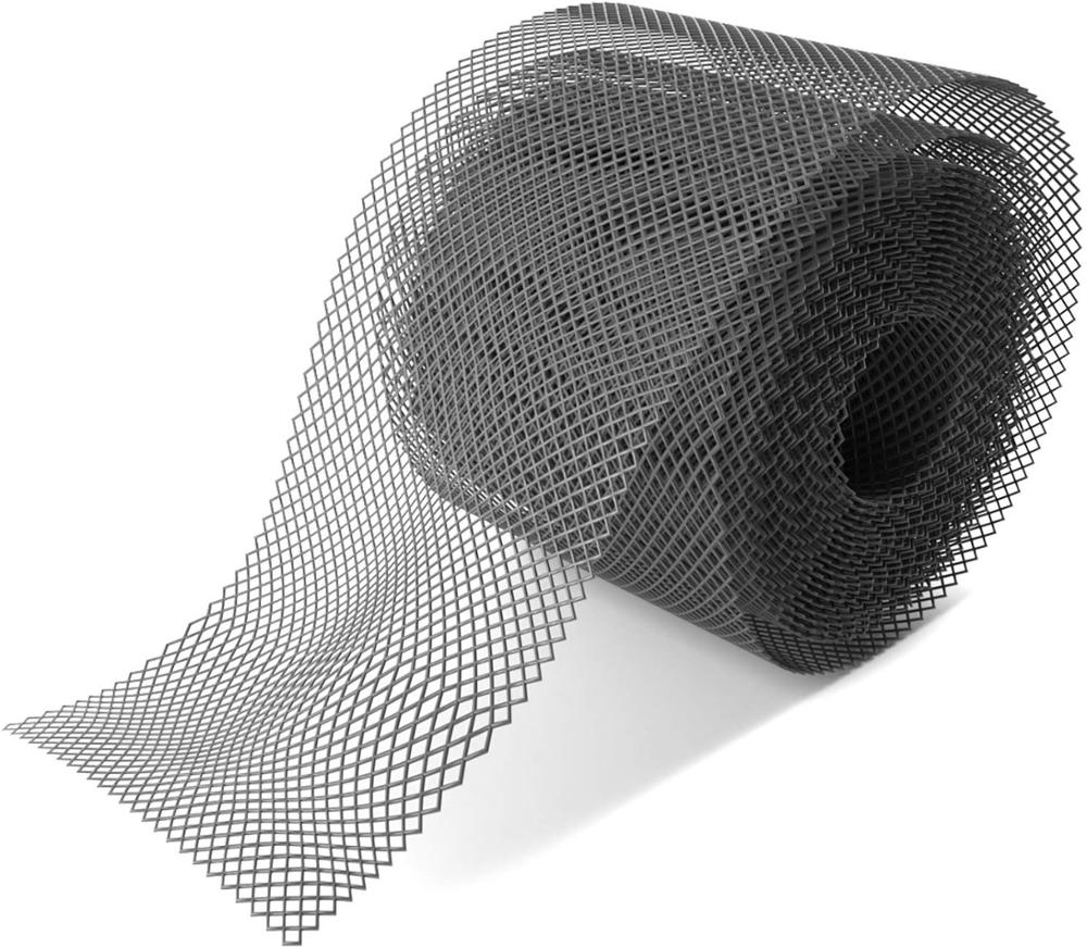 Grille de protection de gouttière en plastique noir, protection des feuilles, installation facile, 15x600 cm
