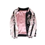 Veste réversible pour femme, broderie florale, Harajuku – Image 2