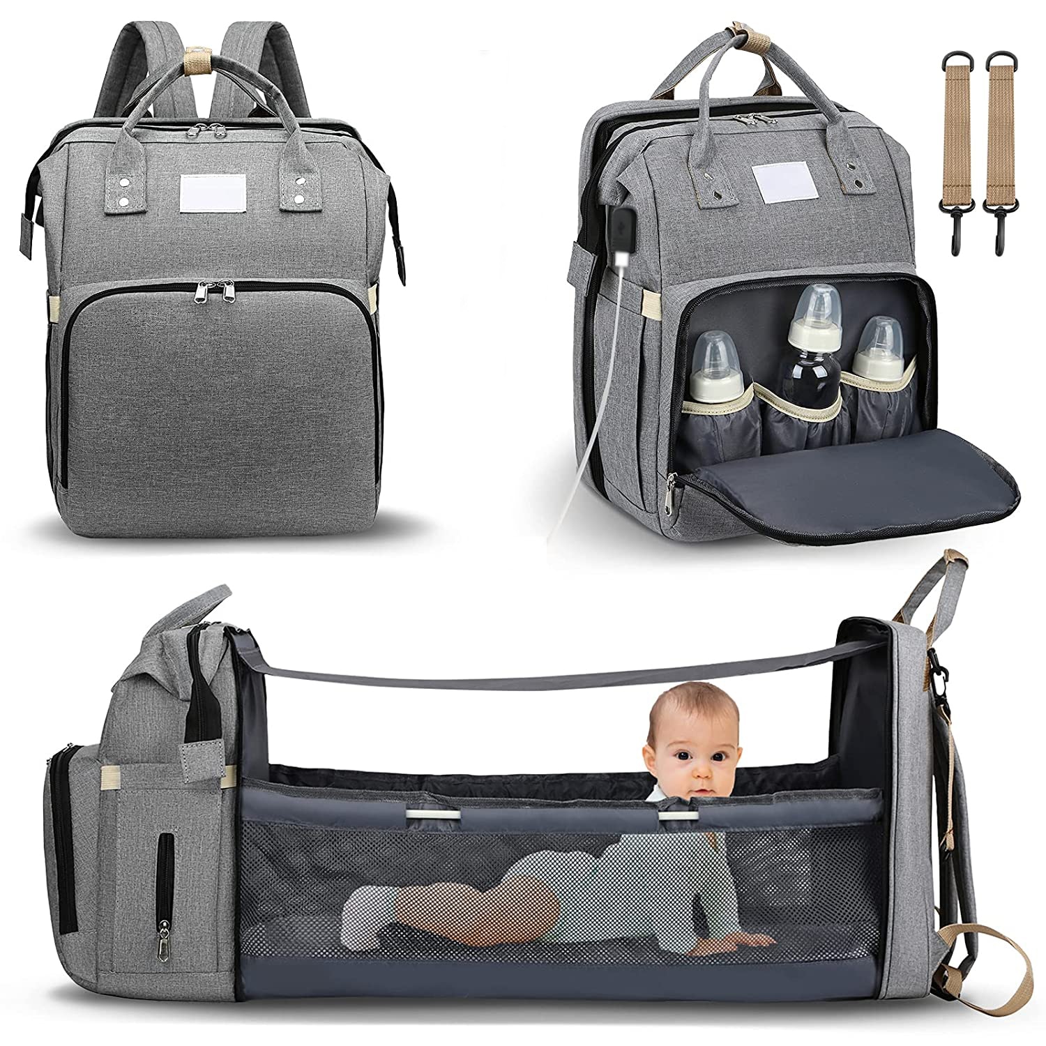 Sac à langer portable pour bébé en tissu imperméable