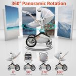 Hot Mom Poussette combinée F023, 3 en 1, pivotantes à 360° – Image 4