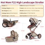Hot Mom Poussette combinée F022, 3 en 1, mécanisme de pliage rapide et facile – Image 9