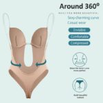 Lot de 2 body moulants, à col V profond avec bretelles transparentes, rembourrés, dos nu – Image 7