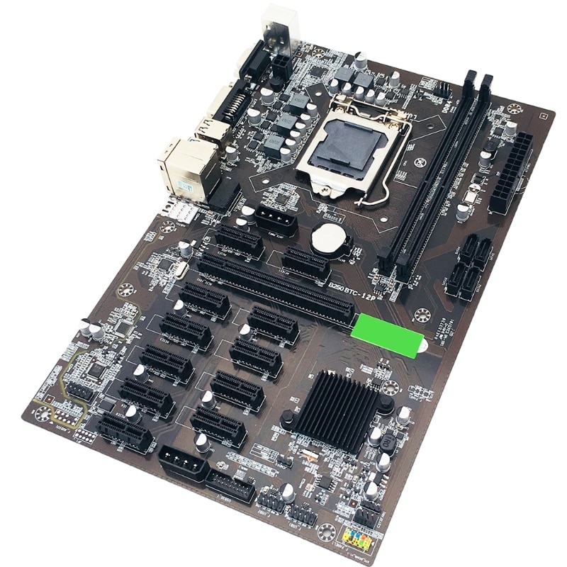 Carte mère pour minage B250 BTC, LGA 1151, 12 GPU, DDR4