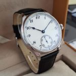 Montre mécanique pour homme, cadran blanc, 44 mm, verre de Saphir, mouvement manuel – Image 2