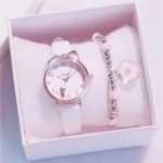 Ensemble 2 pièces, montre et bracelet pour enfant, Chat – Image 2