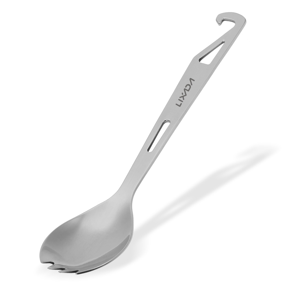 81295-x0nvli.jpg Fourchette en acier inoxydable à long manche avec ouvre-bouteille, Camping – Image 1