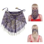 Voile de visage oriental, maille transparente avec perles – Image 5