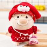 Peluche cochon mignon avec accessoires, 30 cm – Image 3