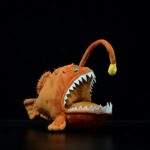 Peluche Poisson lanterne, animaux de mer, 25 cm