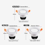 Spot LED encastrable pour plafond, éclairage d'intérieur, 3/5/7/9/12/15W – Image 6