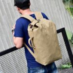 Sac à dos en toile de grande capacité, à bandoulière – Image 2