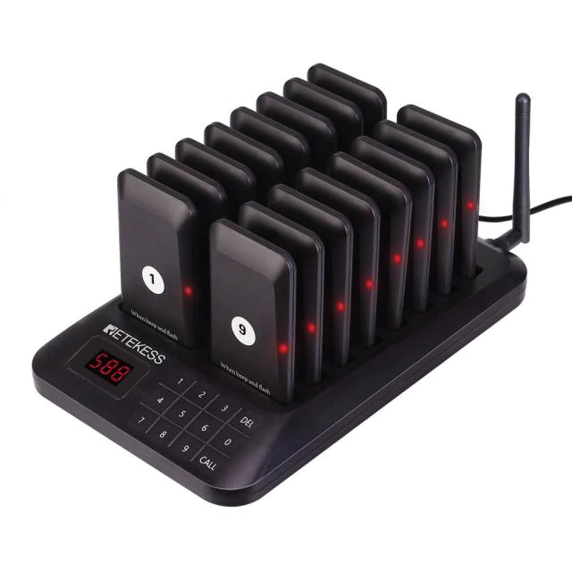 Système d’appel pour client TD157 avec clavier, Buzzers Coasters, 16 pièces