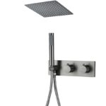 Ensemble de douche thermostatique, bain-douche à pluie, en laiton
