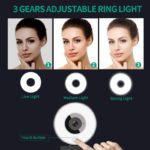 Webcam FHD 1080P 30fps, Streaming direct, Anneau LED, double micro et trépied – Image 3