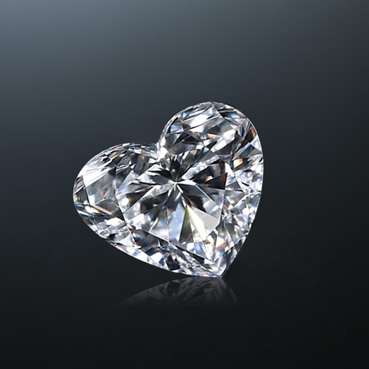 Pierre précieuse Moissanite de 0,3ct à 4ct, couleur D VVS1 en forme de cœur