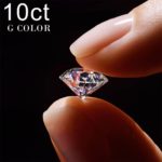 Pierre précieuse de Moissanite, 10ct, 14 mm, couleur G, VVS1, Belgium Cut, avec certificat GRA – Image 2