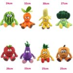Peluche fruits et légumes douce, 24 à 33 cm