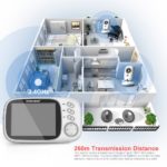 Babyphone sans fil avec écran LCD, dispositif de surveillance avec caméra, vision nocturne, 2 voies audio – Image 3