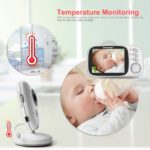 Babyphone sans fil avec écran LCD, dispositif de surveillance avec caméra, vision nocturne, 2 voies audio – Image 4
