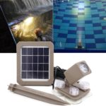 Projecteur LED sous-marin à énergie solaire, lumière blanche chaude