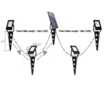 Kit de projecteurs solaires en aluminium 4 en 1, IP65, éclairage blanc chaud – Image 2
