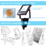Kit de projecteurs solaires en aluminium 4 en 1, IP65, éclairage blanc chaud – Image 3