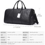Sac de voyage en cuir véritable, grand sac pour le week-end – Image 4