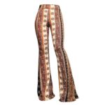 Pantalon évasé taille haute, imprimé, à cloche – Image 3