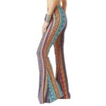 Pantalon évasé, Boho, imprimé floral, cloche, bas ample – Image 2