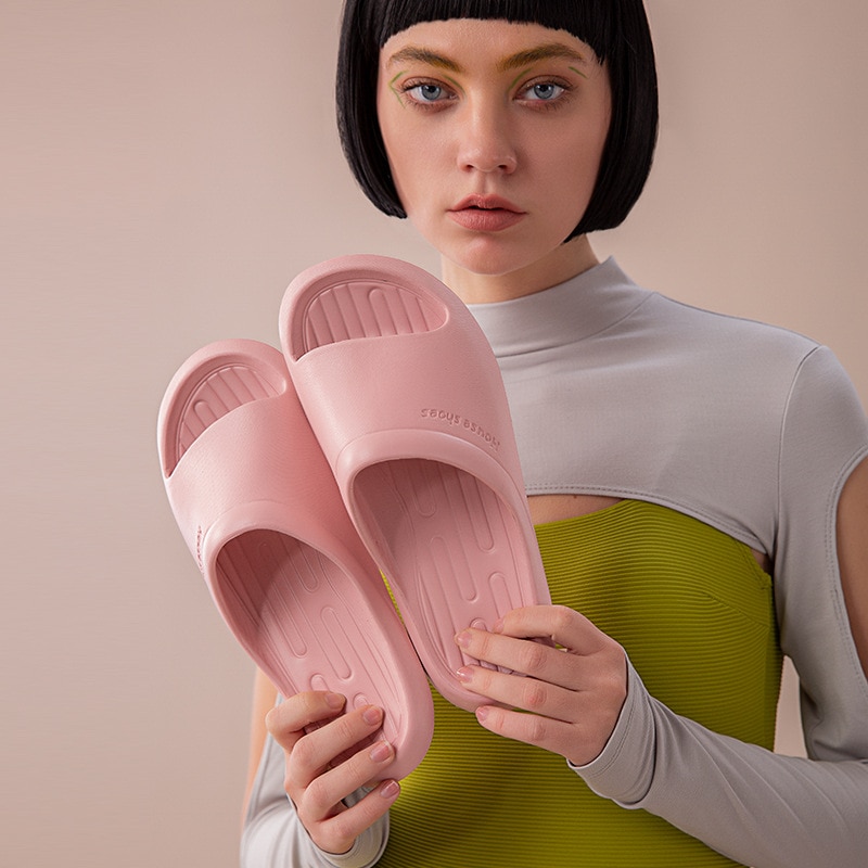Sandales d'été d'intérieur confortables pour femme et homme, antidérapantes