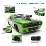 Voiture Dodge Racing télécommandée, échelle 1:16, avec lumières – Image 3