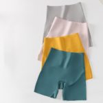 Short sculptant sans couture en soie glacée, taille haute, antifriction – Image 2