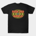 T-Shirt en coton imprimé, décontracté, Sick Sad World