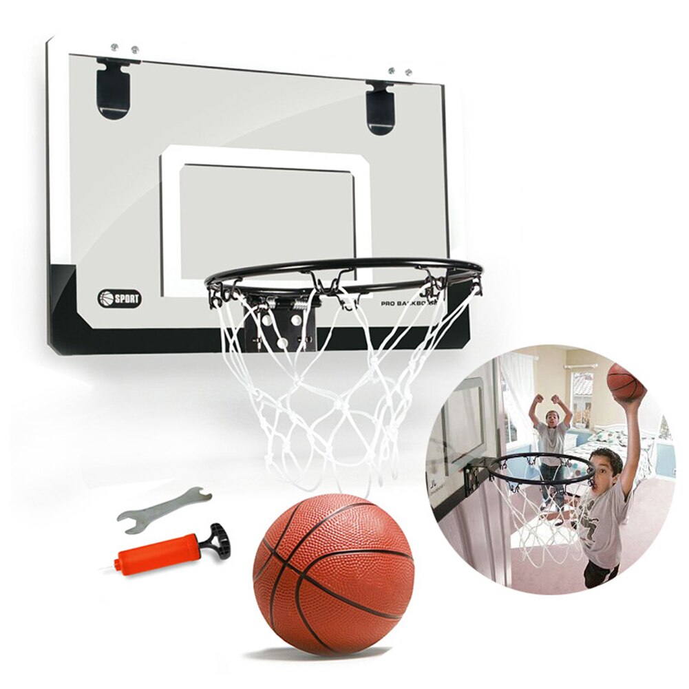 Kit de panier de Basket-Ball suspendu, avec ballon et pompe, extérieur ou intérieur