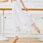 Pantalon de danse classique, tenue ample à jambes larges, 2 couches – Image 4