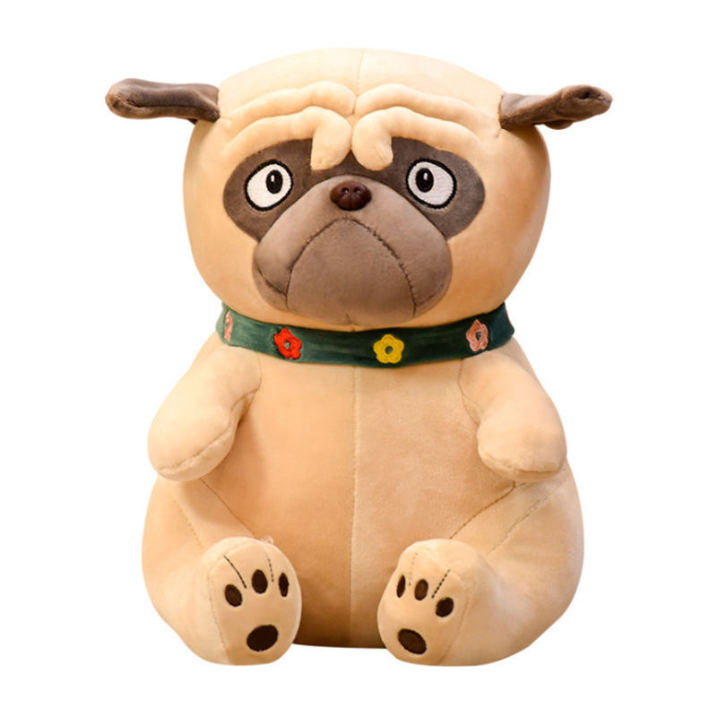 Peluche chien Carlin, dessin animé, de 25 à 45 cm
