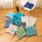 Lot de 4 coussins de chaise, épais, confortable et doux, 40x40 cm