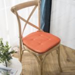 Lot de 4 coussins de chaise en lin, antidérapant, mémoire – Image 3