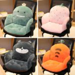 Coussin de chaise de bureau en peluche, antidérapant, support lombaire, doux et confortable