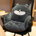 Coussin de chaise de bureau en peluche, antidérapant, support lombaire, doux et confortable – Image 3