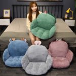 Coussin de chaise de bureau en fausse fourrure de lapin, doux, confortable et épais – Image 6